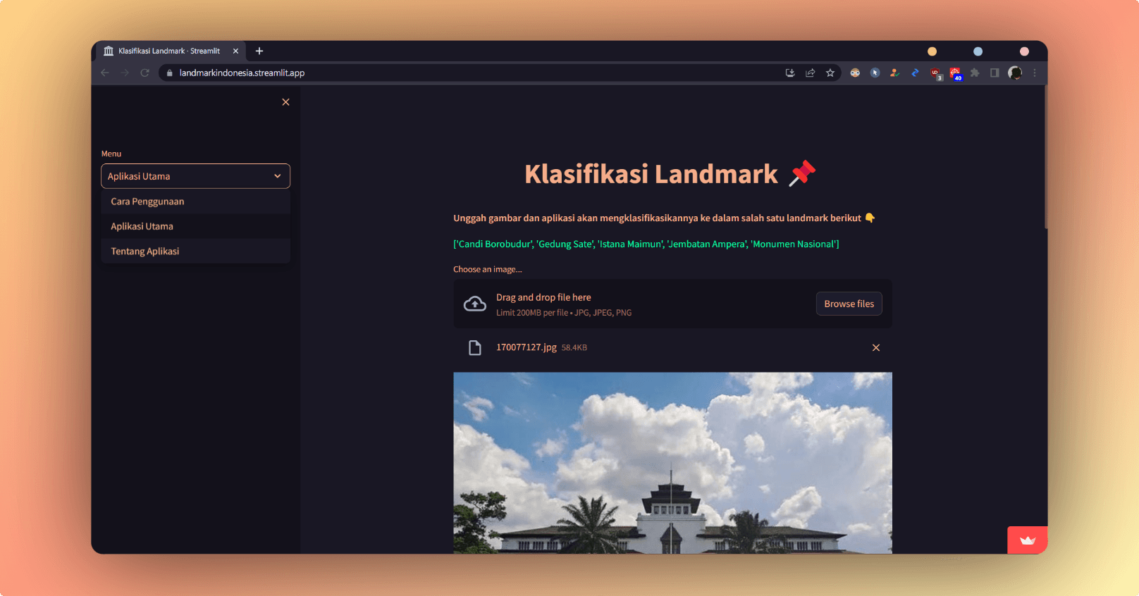 Landmark Classification - Streamlit